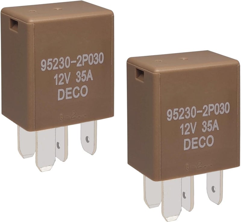 Casalytics Relay 95230-2P030 (Pack of 4) - 12V 35A 4 Pins Multi-Purpose Power Relay, Compatible for Hyundai, Kia Vehicles - Image 1
